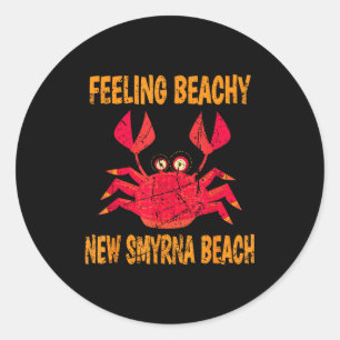 Lustige New Smyrna Beach Ferien Sommer Zitat für M Runder Aufkleber
