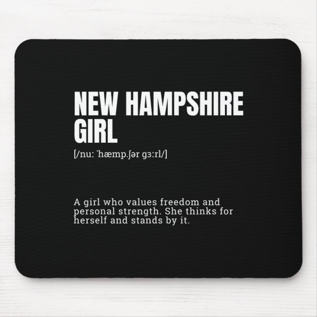 Lustige nh Mädchen Definition, freiheitsliebendes  Mousepad (Vorne)