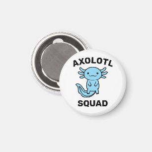 Lustige niedliche Axolotl-Truppe Party editierbar Magnet