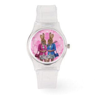 Lustige niedliche Häschenkaninchen Armbanduhr