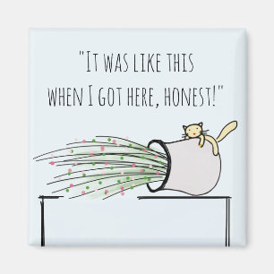 Lustige niedliche Katzen-klopfende Sachen vorbei Magnet