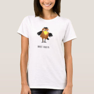 Lustige niedliche Krähe Cartoon T-Shirt