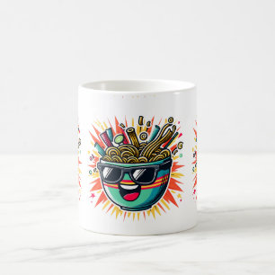 Lustige niedliche Nudel-Cartoon-Ramen-Schüssel Kaffeetasse