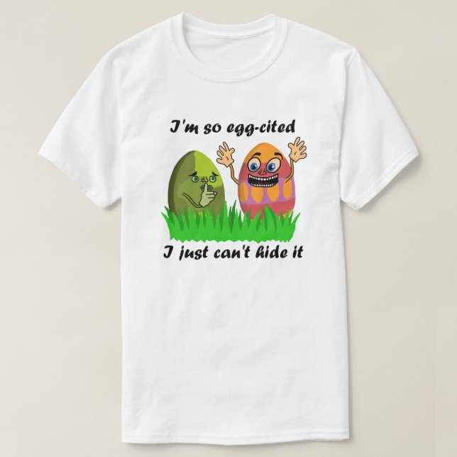 Lustige niedliche Osterei-KinderCartoon-Ei-Jagd T-Shirt (Design vorne)