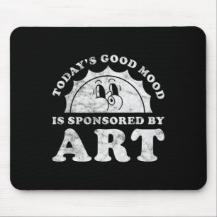 Lustige niedliche Retro-Vintage-Kunst oder Kunstle Mousepad