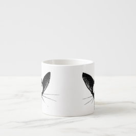 Lustige niedliche wenig schwarze Katzen-Kunst Espressotasse