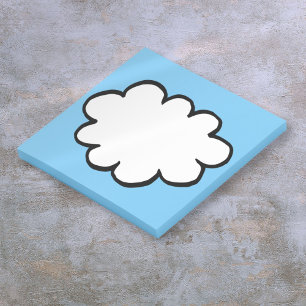 Lustige niedliche Wolkenillustration Post-it Klebezettel