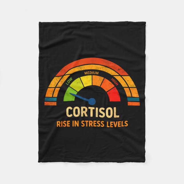 Lustige niedrige Cortisolwerte v Meme  Fleecedecke (Vorderseite)