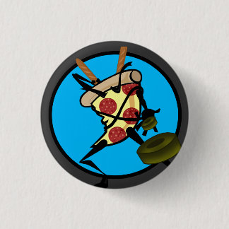 LUSTIGE NINJA PIZZA-RUNDER KNOPF BUTTON
