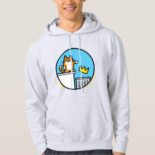 Lustige No Kings Katze Cartoon auf einem Sweatshir Hoodie