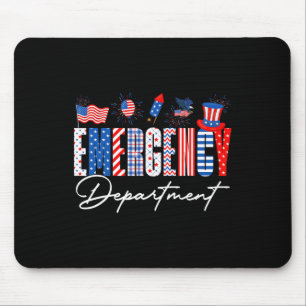 Lustige Notaufnahme Er Krankenschwester USA-Flagge Mousepad