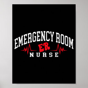 Lustige Notaufnahme Notfallstation Krankenpflegeri Poster