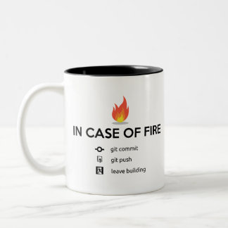 Lustige Notausgang-Schalen für Programmierer Zweifarbige Tasse