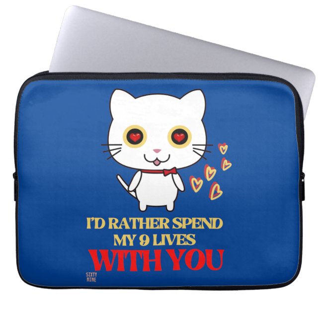 lustige Notebook-Hülle "NIEDLICH CAT" Laptopschutzhülle (Vorderseite)