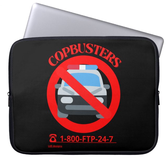 lustige Notebookhülle "COPBUSTERS 2" Laptopschutzhülle (Vorderseite)