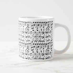 Lustige Notenblätter Musiker Kunst Jumbo-Tasse