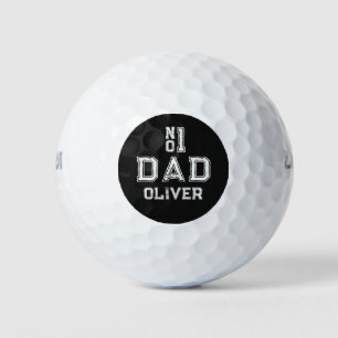 Lustige Nummer 1 Papa Personalisierter Name Golfer Golfball