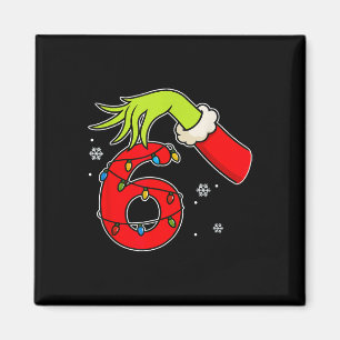 Lustige Nummer 6 Weihnachten 67 Sechs Sieben Meme Magnet