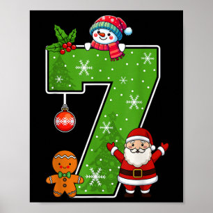 Lustige Nummer 7 67 Meme-Paar-Pyjamas Weihnachten  Poster