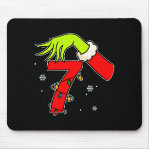 Lustige Nummer 7 Weihnachten 67 Sechs Sieben Meme  Mousepad