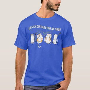 Lustige Oboist Musik Orchester Katze spielt Oboe J T-Shirt