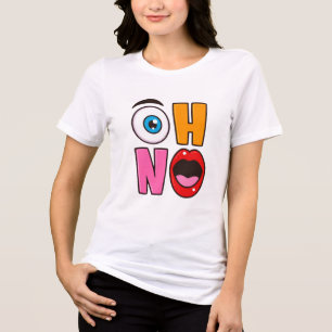 Lustige „Oh Nein“-Cartoon Tri-Blend Shirt