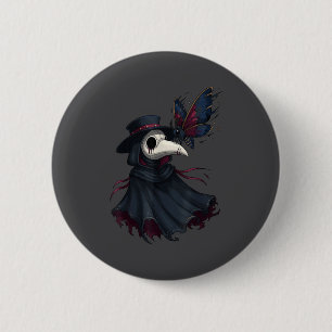 Lustige okkulte Maske Arzt Gesicht Pest Cottagecor Button