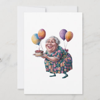 Lustige Oma Blumenkleid Geburtstags-Art Einladung