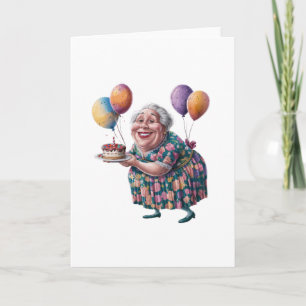 Lustige Oma Blumenkleid Geburtstags-Art Karte