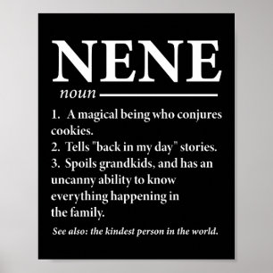 Lustige Oma-Definition Nene Poster
