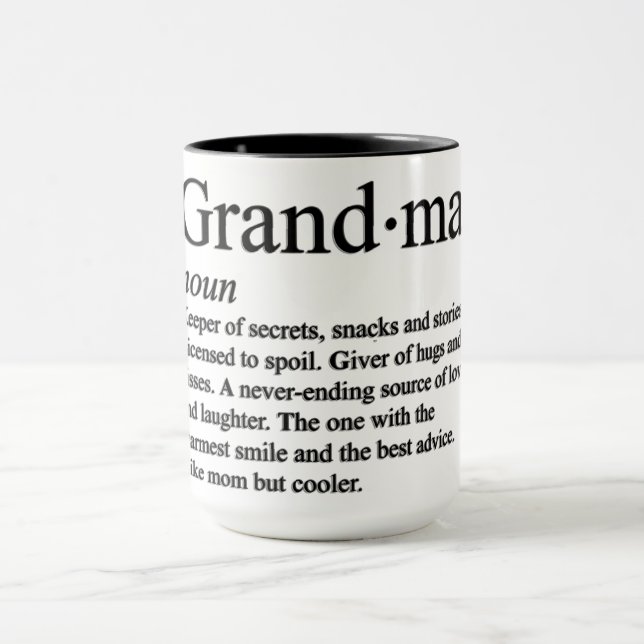 Lustige Oma-Definition Tasse (Zentrum)