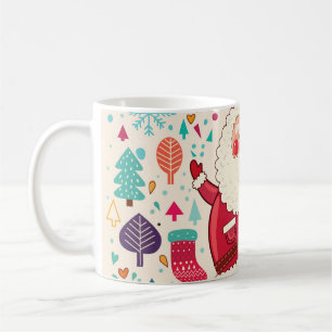 Lustige Oma-Klaus-Weihnachtsillustration Kaffeetasse