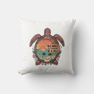 Lustige Oma Turtle Beach Vintage-Shirt Design_1 Kissen