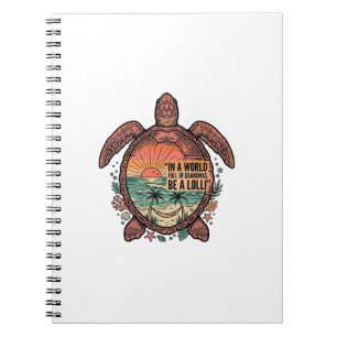 Lustige Oma Turtle Beach Vintage-Shirt Design_1 Notizblock