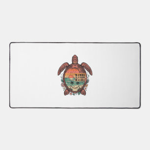 Lustige Oma Turtle Beach Vintage-Shirt Design_1 Schreibtischunterlage