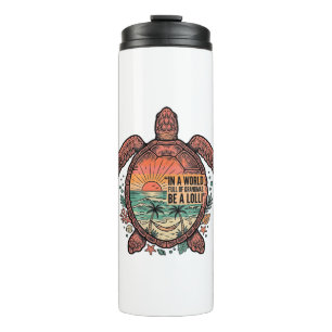 Lustige Oma Turtle Beach Vintage-Shirt Design_1 Thermosbecher