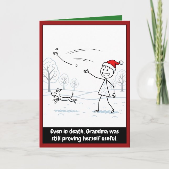 Lustige Oma Weihnachten Karte (Vorderseite)