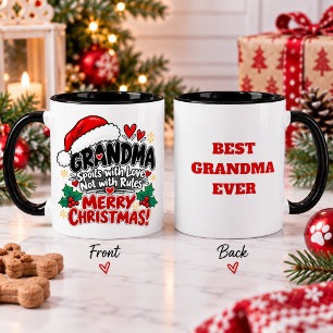 Lustige Oma Weihnachten Verwöhnt Mit Liebe Geschen Tasse