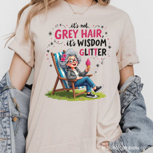 Lustige Oma-Weisheit Glitter Tri-Blend Shirt