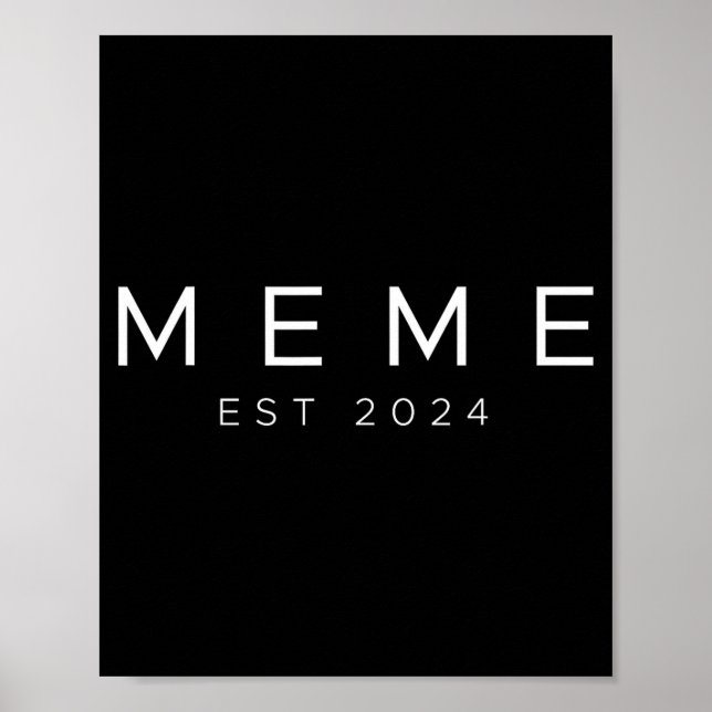 Lustige Oma wird bald Meme Est 2024 Neue Oma Poster (Vorne)
