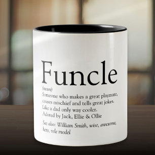 Lustige Onkel Funcle Definition Sprüche Zweifarbige Tasse