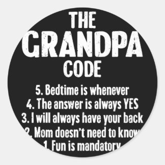 Lustige Opa-Memes zum Vatertag The Grandpa Co Runder Aufkleber