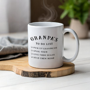Lustige Opa-To-Do-Liste Humor personalisiert Kaffeetasse