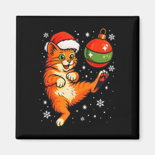 Lustige orange Katze Humor Weihnachtsbaumanhänger Magnet
