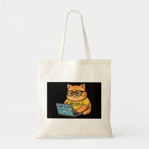 Lustige Orange Katzen Programmierer Taschen