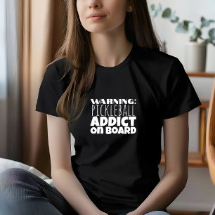 Lustige orange Pickleball-Liebhaber T-Shirt mit Sl