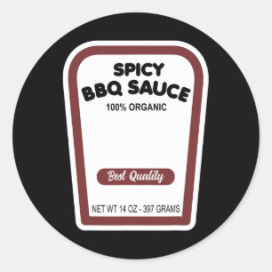 Lustige organische BBQ-Sauce Halloween-einfaches G Runder Aufkleber