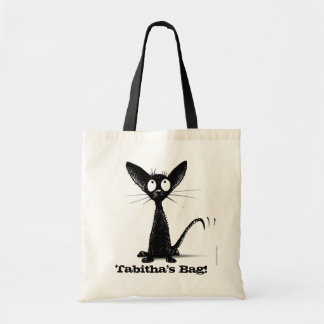 Lustige orientalische schwarze Katzen-Tasche Tragetasche
