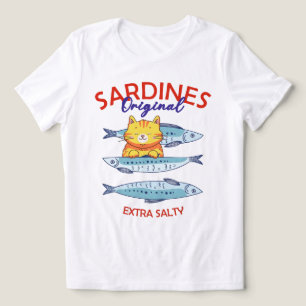 Lustige Original Sardinen Extra Salzig Süße Orange Tri-Blend Shirt