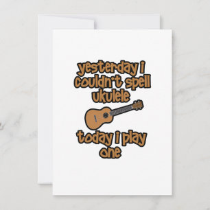 Lustige Original Ukulele Mitteilungskarte